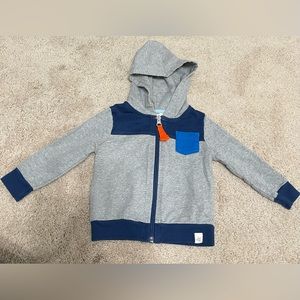 Baby boy grey and blue sweater